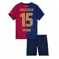 Barcelona Andreas Christensen #15 Hjemmebanesæt Børn 2024-25 Kortærmet (+ Korte bukser)